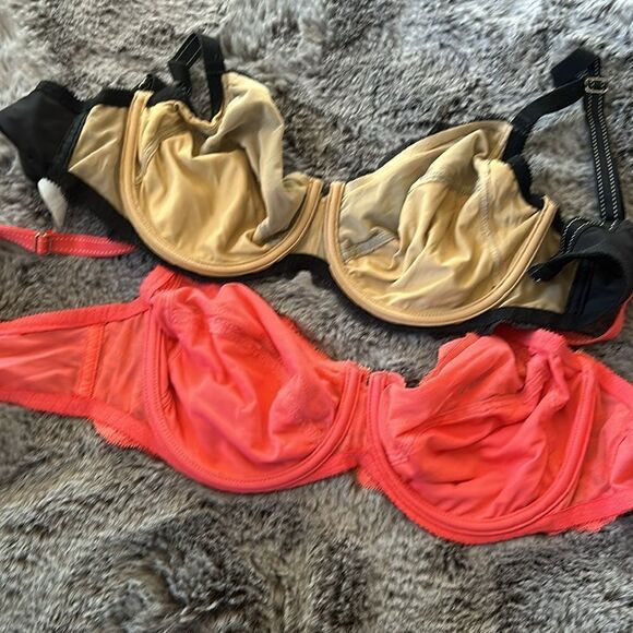 Chantelle Two Riva Gauche Full coverage unlined Bras Black 34 DD and Peach 34 D - Picture 11 of 16